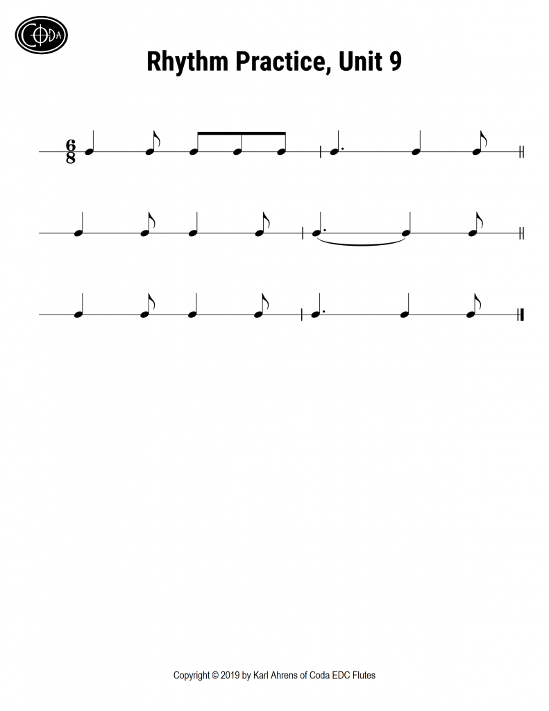 Rhythm Practice - Unit 9 - Coda EDC Flutes