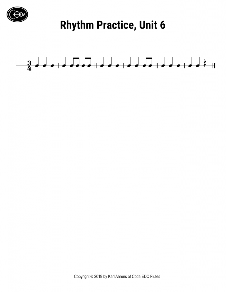 Rhythm Patterns - Unit 6 - Coda EDC Flutes