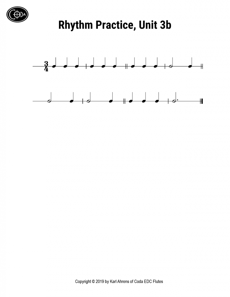 Rhythm Practice - Unit 3b - Coda EDC Flutes