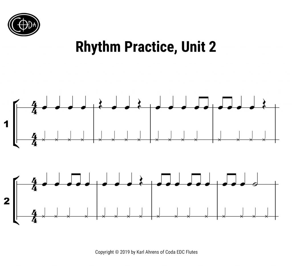 Rhythm Practice - Unit 2 - Coda EDC Flutes