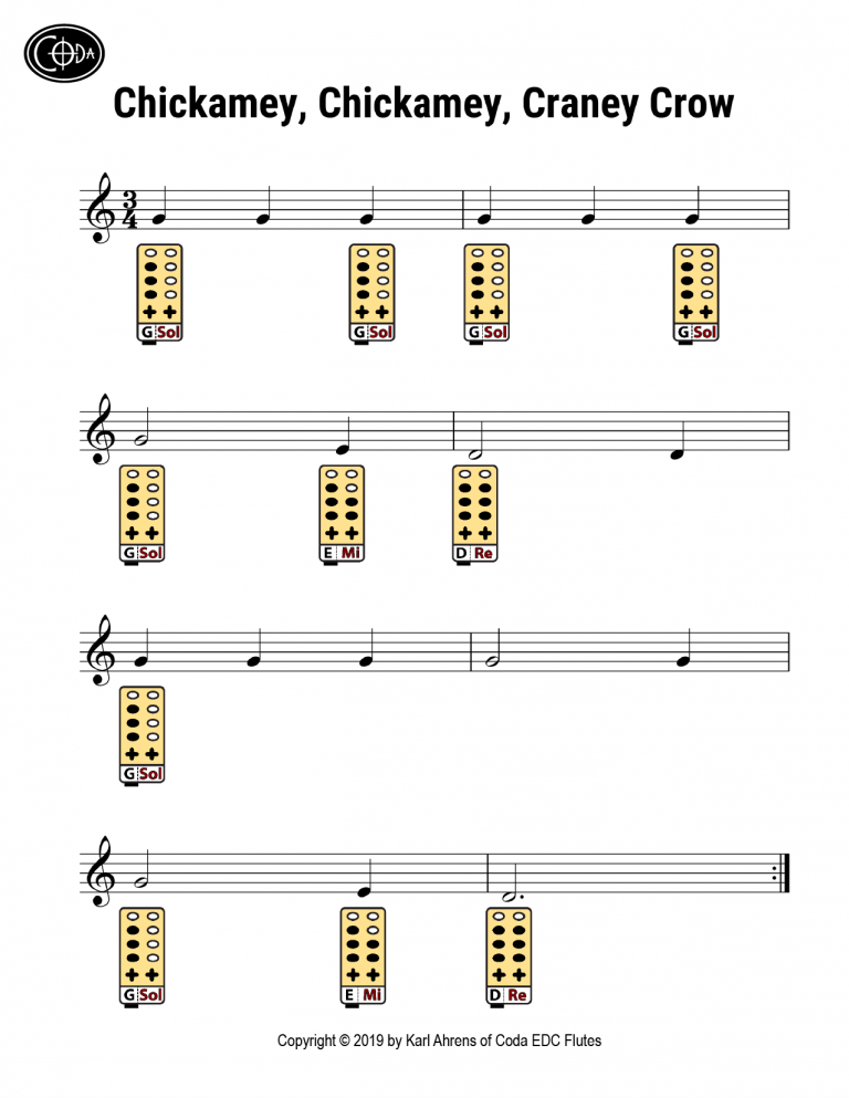 Chickamey, Chickamey, Craney Crow - Coda EDC Flutes